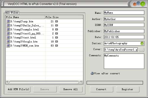 VeryDOC HTML to e-ink Reader Converter