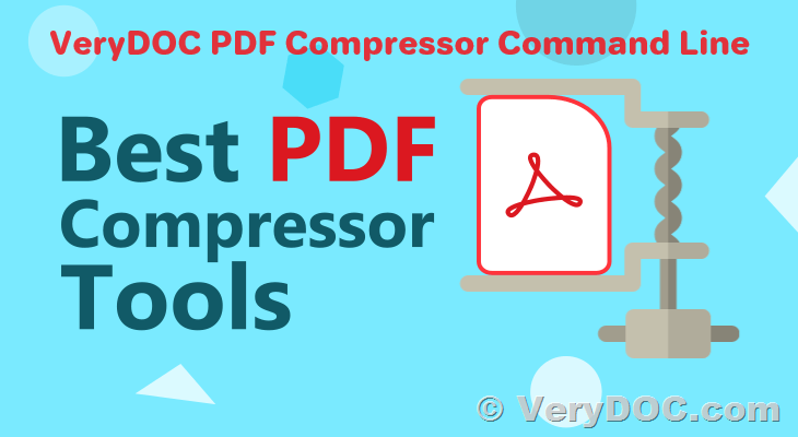 VeryDOC PDF Compressor Command Line can compress and reduce the file size of PDF files using JPEG, JPEG2000 and JBIG2 compression algorithms