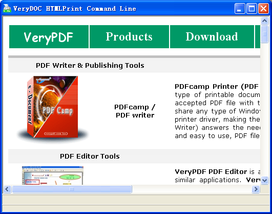 Web Print to EMF Command Line Screenshot