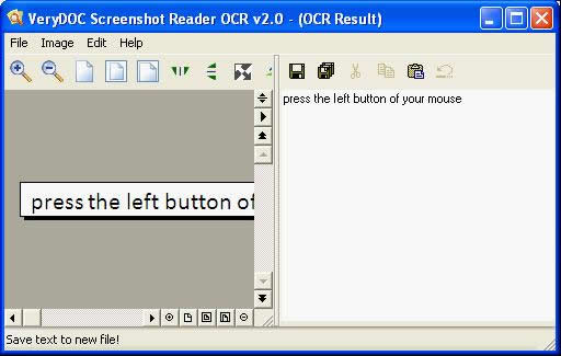 Screenshot Character Recognizer window